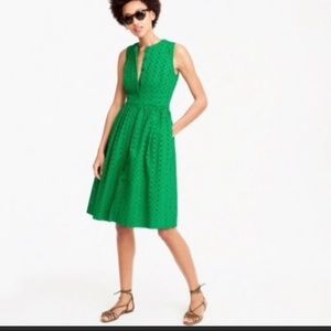 J Crew Kelly green cotton dress